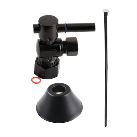 Kingston Brass CC53300DLTKF20 Trimscape Plumbing Toilet Trim Kit, 5/8-Inch x 3/8-Inch O.D. Comp, Matte Black